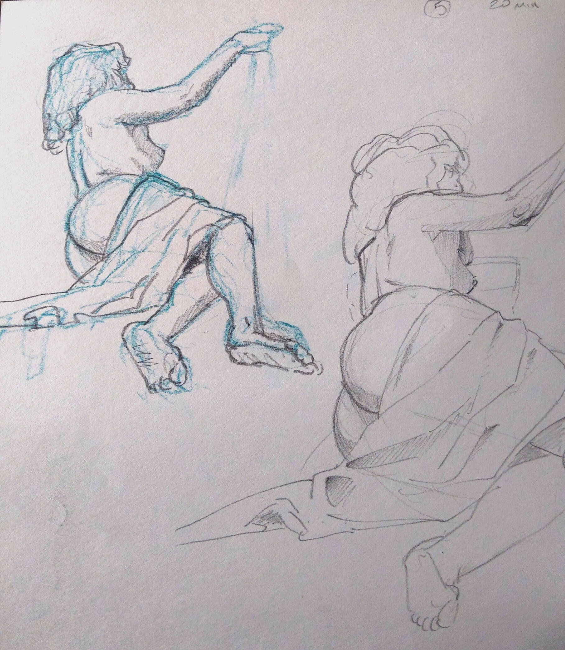 Life drawing, 20 minutes pose